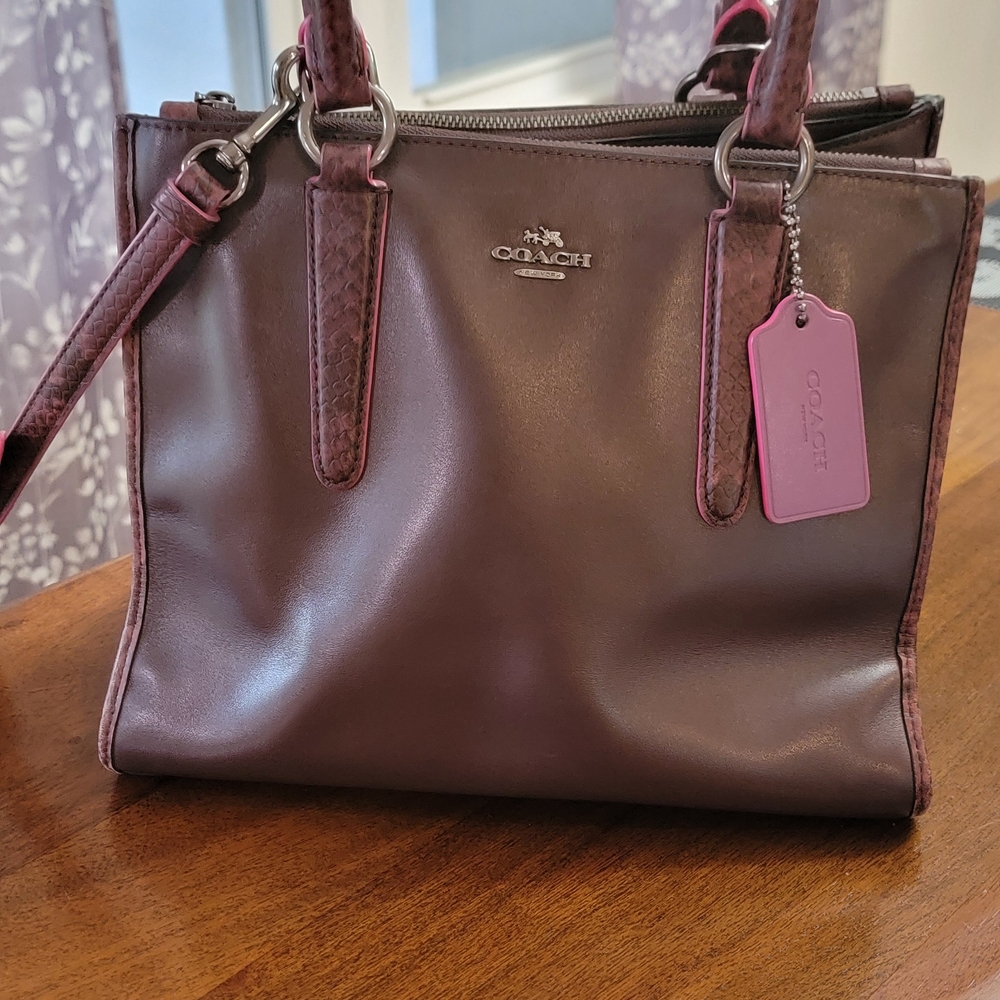 Coach Women's Leather Bag - Purple